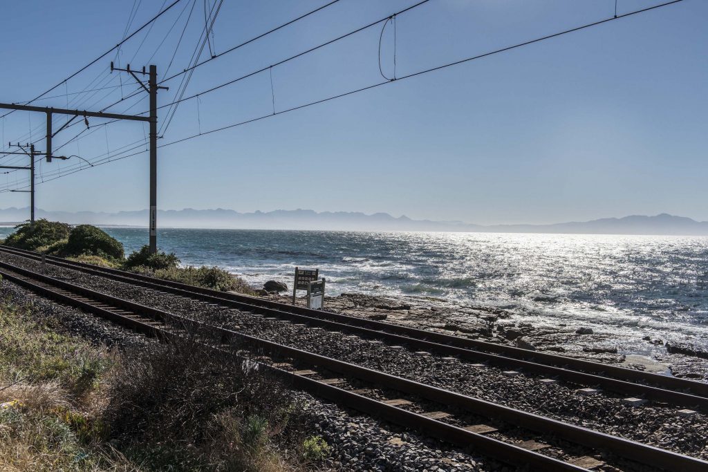 Railway overlooking Muizenberg Beach